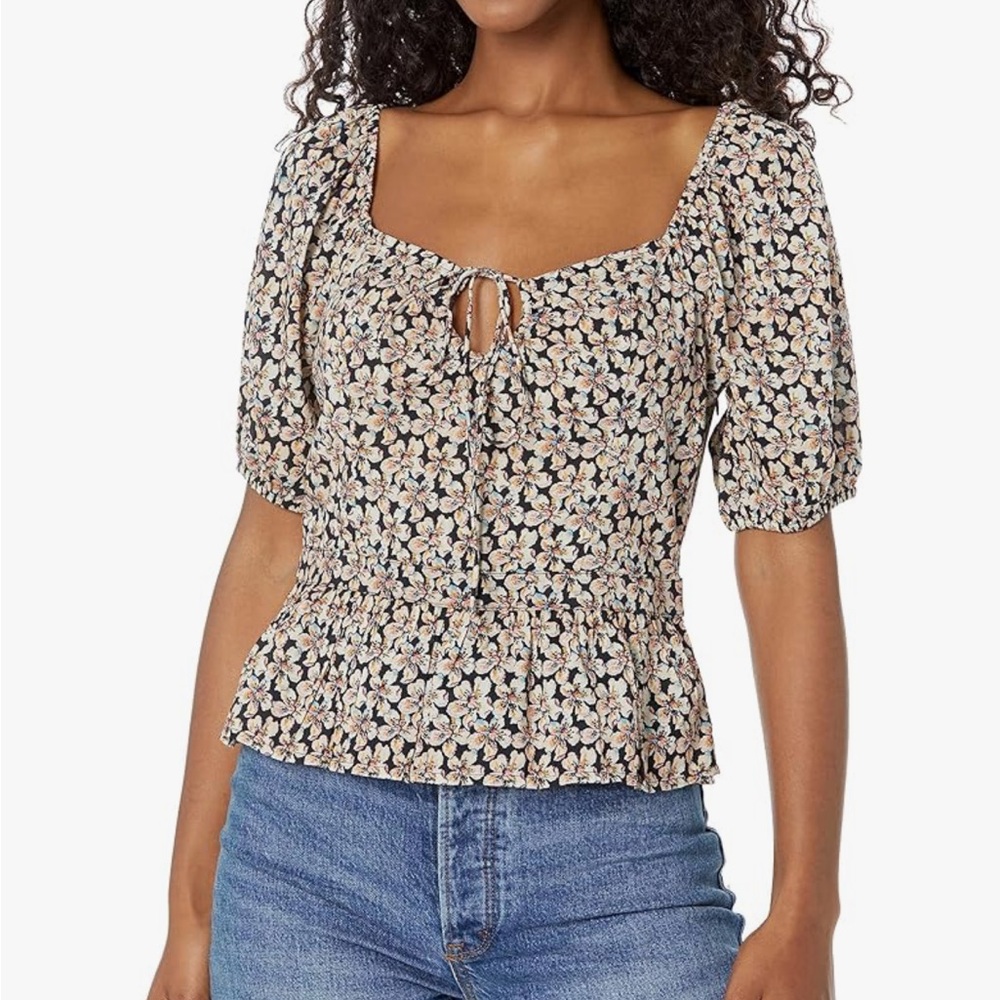PAIGE Floral Puff Sleeve Top